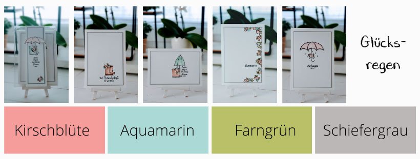 Glücksregen – Stampin UP bestellen Hobby kreativ Basteln mit Papier und ...